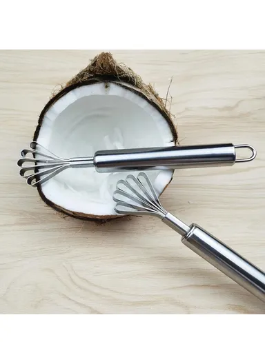 Stainless Steel Coconut Opener Scraper Coconut Meat Removal Knife (No FDA Certificate)
