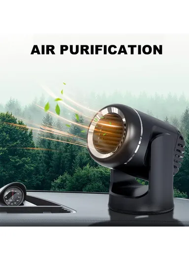 130W 12V Car Heater Fast Heating Windshield Defroster Demister Electric Fan Heater for Cars SUV Truck &amp; Trailer - White