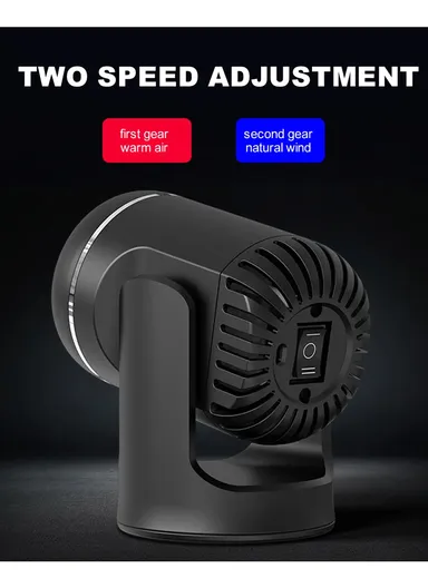 130W 12V Car Heater Fast Heating Windshield Defroster Demister Electric Fan Heater for Cars SUV Truck &amp; Trailer - White