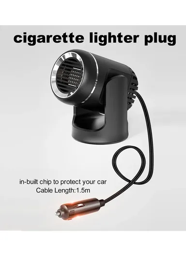 130W 12V Car Heater Fast Heating Windshield Defroster Demister Electric Fan Heater for Cars SUV Truck &amp; Trailer - White