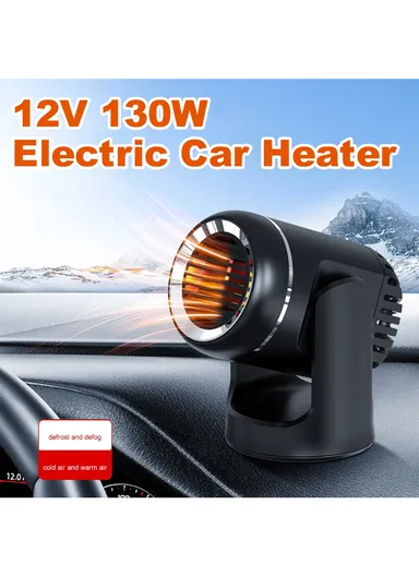 130W 12V Car Heater Fast Heating Windshield Defroster Demister Electric Fan Heater for Cars SUV Truck &amp; Trailer - White