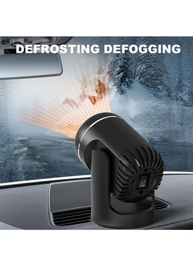 130W 12V Car Heater Fast Heating Windshield Defroster Demister Electric Fan Heater for Cars SUV Truck &amp; Trailer - White