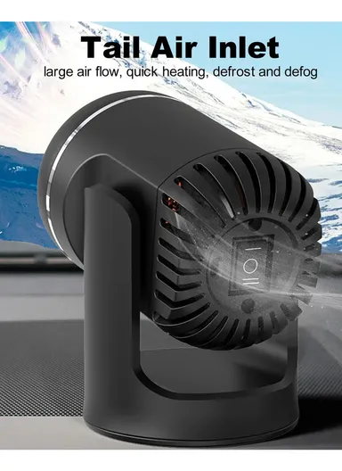 130W 12V Car Heater Fast Heating Windshield Defroster Demister Electric Fan Heater for Cars SUV Truck &amp; Trailer - White