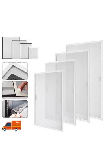 60x90cm Home Magnetic Window Screen Fiberglass Anti Mosquito Breathable Window Net - Grey Frame + Grey Net
