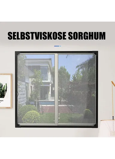 60x90cm Home Magnetic Window Screen Fiberglass Anti Mosquito Breathable Window Net - Grey Frame + Grey Net