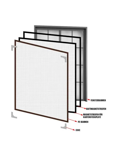 60x90cm Home Magnetic Window Screen Fiberglass Anti Mosquito Breathable Window Net - Grey Frame + Grey Net