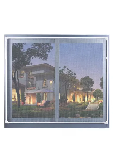 60x90cm Home Magnetic Window Screen Fiberglass Anti Mosquito Breathable Window Net - Grey Frame + Grey Net