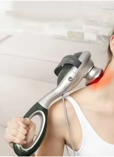 22W Powerful Infrared Body Massager With 2 Massage Heads, Detachable Handle &amp; Hand Strap For Shoulders Body Feet Neck Massage TK-2014 (L40 x W10.5 x H11.5)cm