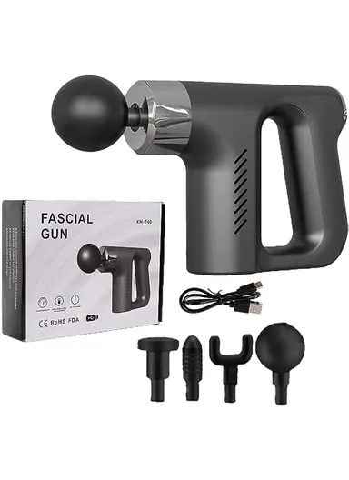 20W Deep Percussion Massager Gun Muscle Relax Mini Massage Gun USB Charge Body With 4 Massage Heads &amp; 5 Speed Settings