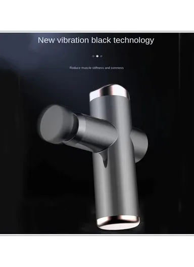 10 Gear 24W Mini Portable Deep Fascial Massage Gun for Pain Relief Office Home Neck Body Massager - Gray