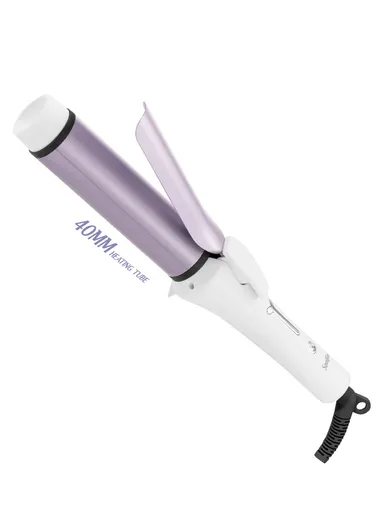 47W 40mm Ceramic Coating Hair Curler with PTC Fast Heating, 360° Swivel Cord &amp; Auto Shut-Off SF-9642