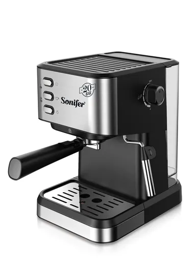 850W 1.5L Electric Automatic Espresso Coffee Machine, 20-Bar High-Pressure Steam Coffee Machine Maker with Frothing Nozzle SF-3574