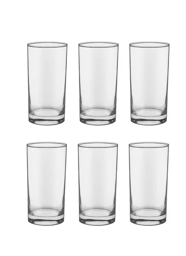 165ml 6 Pcs Round Transparent Glass Cups for Hot &amp; Cold Beverages 1201