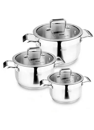 6Pcs 20/24/28cm Casserole Stainless Steel Cookware Set CS002-S02