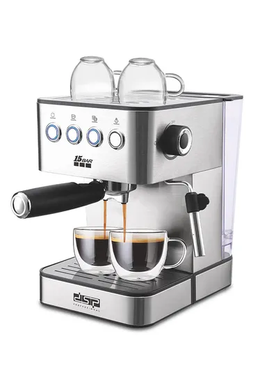 850W 1.8L Stainless Steel Espresso Maker, 15-Bar High-Pressure Steam Espresso Maker KA3090