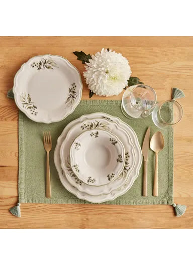 24 Pieces Julia Stoneware Dinner Set - Green