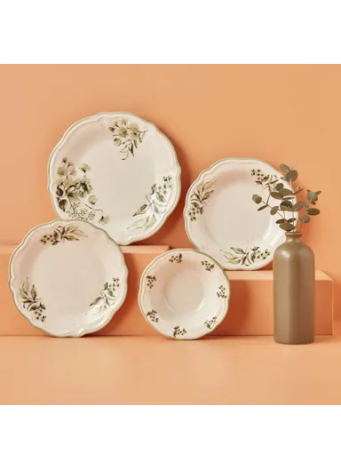 24 Pieces Julia Stoneware Dinner Set - Green