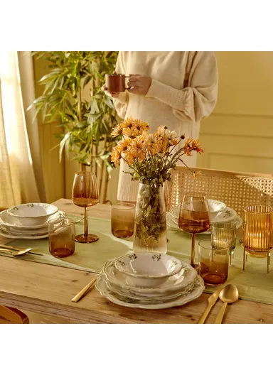 24 Pieces Julia Stoneware Dinner Set - Green