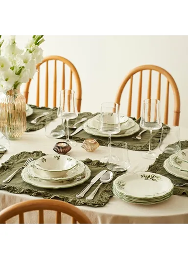 24 Pieces Julia Stoneware Dinner Set - Green