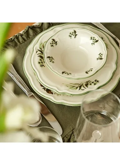 24 Pieces Julia Stoneware Dinner Set - Green
