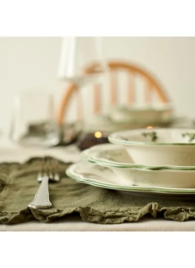 24 Pieces Julia Stoneware Dinner Set - Green