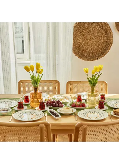 26 Pieces Adelina Stoneware Breakfast Set - Green