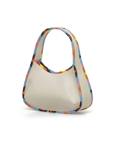 SKIN COLORED STRIP SHOULDER 4FX ECRU MULTI Women's Shoulder Bag