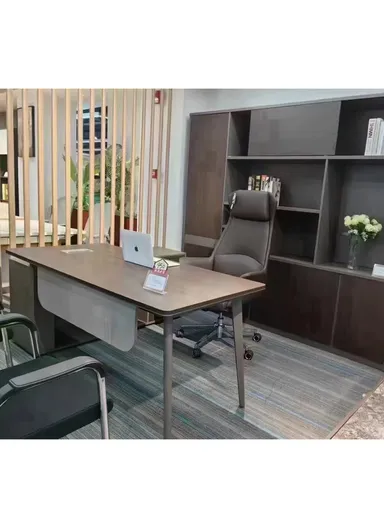 Durable MDF + Metal L-Shaped Desk With Side Cabinet Easy Assembly &amp; Maximum Space Utilization For Office, Study &amp; Gaming (L180 x W150 x H76)cm