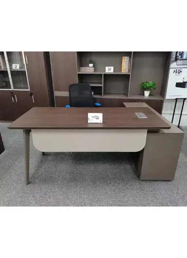 Durable MDF + Metal L-Shaped Desk With Side Cabinet Easy Assembly &amp; Maximum Space Utilization For Office, Study &amp; Gaming (L180 x W150 x H76)cm