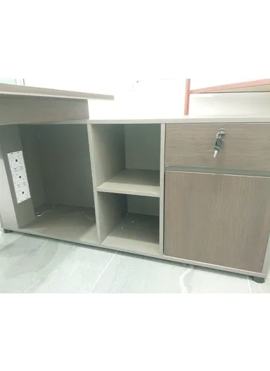 Durable MDF + Metal L-Shaped Desk With Side Cabinet Easy Assembly &amp; Maximum Space Utilization For Office, Study &amp; Gaming (L180 x W150 x H76)cm