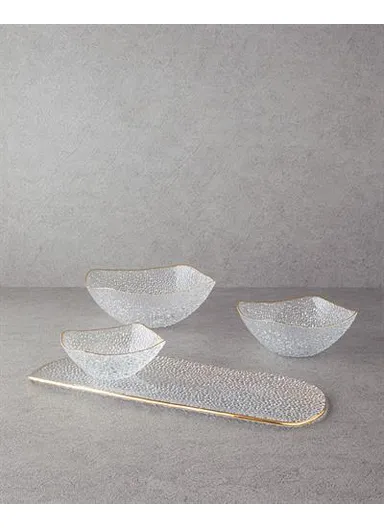 Giselle Glass Bowl 19 cm Gold