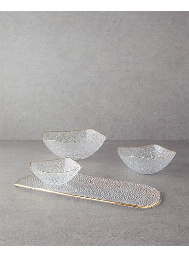 Giselle Glass Bowl 19 cm Gold