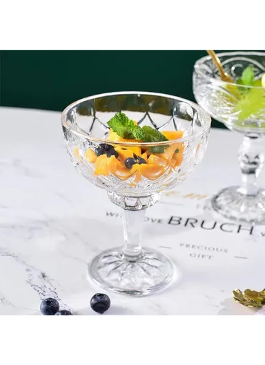 200ml 6Pcs Ice Cream Clear Crystal Glass Bowls for Fruit, Sundae, Snack &amp; Cocktail