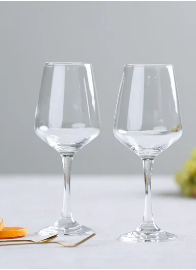 360ml 6Pcs Elegant &amp; Smooth Beverages Goblet Glass with Long Stem &amp; Narrow Rim BM4035