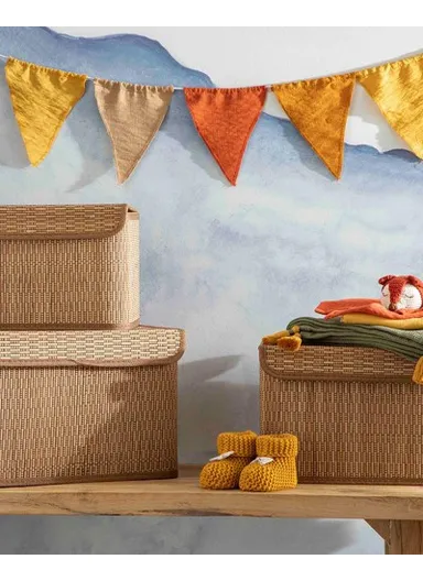 Gina Bamboo Storage Box 36x27x22 cm Coffee