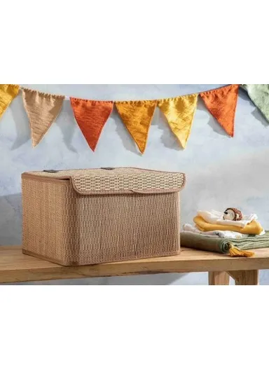 Gina Bamboo Storage Box 36x27x22 cm Coffee
