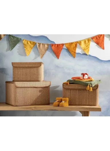 Gina Bamboo Storage Box 36x27x22 cm Coffee