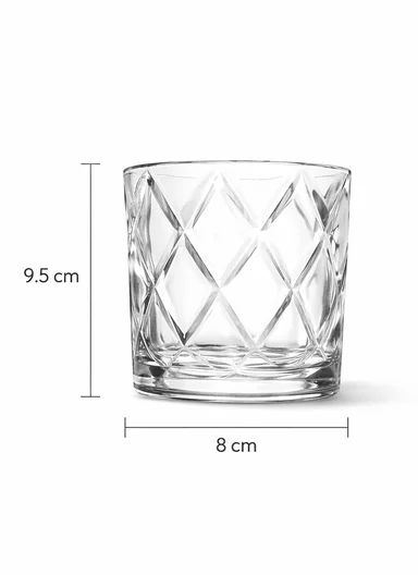 270ml Crystal Transparent Round Glass Cups with Sturdy Base &amp; Smooth Rim for Beverages BM6011LX