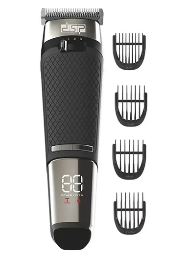 5W 2000mAh Professional Hair Clipper with LED Display &amp; 4 Guide Combs 90645