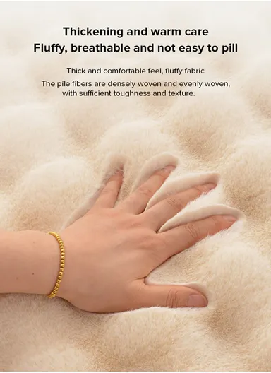 120x180cm Anti-Slip Luxurious Rabbit Fur Shaggy Rug Cozy, Soft &amp; Modern Decor - Off-White