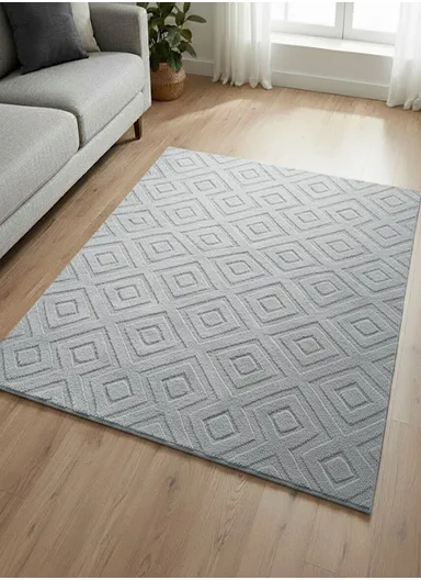 120x180cm Anti-Slip Luxurious Rabbit Fur Shaggy Rug Cozy, Soft &amp; Modern Decor - Grey