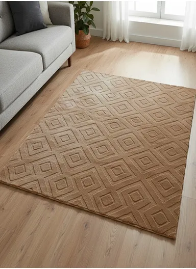 180x230cm Anti-Slip Luxurious Rabbit Fur Shaggy Rug Cozy, Soft &amp; Modern Decor - Camel