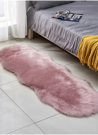 60x180cm Anti-Slip Modern Shaggy Mat With Long Hair - Purple