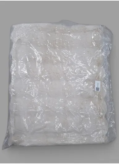 90cm Anti-Slip Modern Round Waffle Washable Faux Fur Rug - White