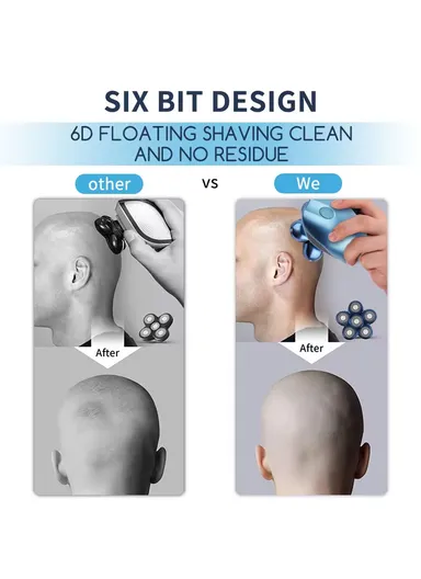 8W 600mAh Electric Rotation Shaver 4D Floating Waterproof with USB Rechargeable &amp; Working time 80 Minutes 60105
