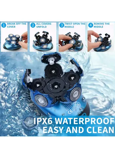 8W 600mAh Electric Rotation Shaver 4D Floating Waterproof with USB Rechargeable &amp; Working time 80 Minutes 60105