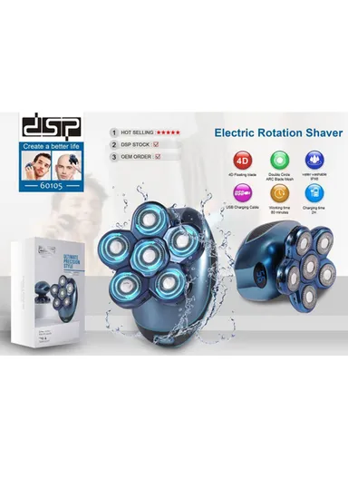 8W 600mAh Electric Rotation Shaver 4D Floating Waterproof with USB Rechargeable &amp; Working time 80 Minutes 60105