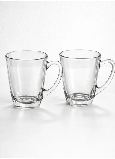 200ml 6PCS Elegant Set Glass Cups With Comfortable Grip For Various Types of Beverages BM21307