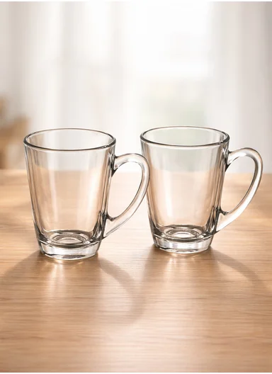 200ml 6PCS Elegant Set Glass Cups With Comfortable Grip For Various Types of Beverages BM21307