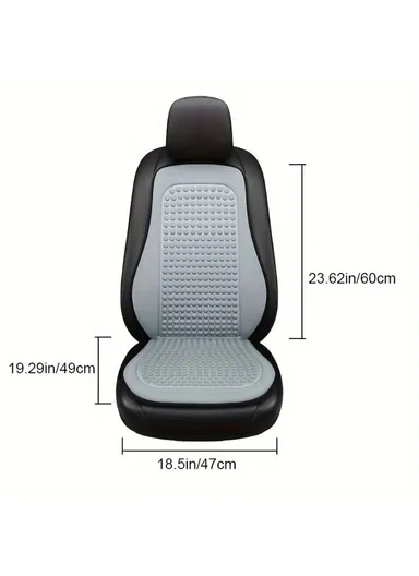 2 Sets Car Front Seat Cover + Backrest Pad Cool Breathable Fatigue Relief Vehicle Seat Pad - Blue